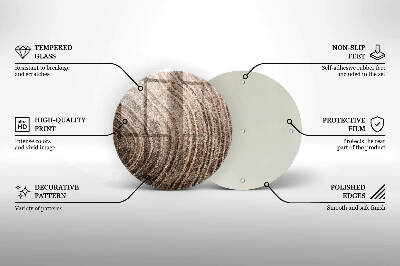 Grabkerzen Unterlage Baumringe Holz