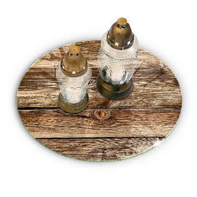 Grabkerzen Unterlage Holzplankenstruktur