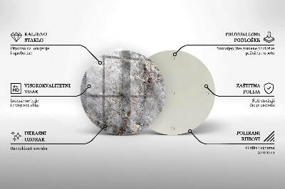 Unterlage für Kerzen Steintextur
