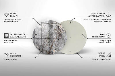 Unterlage für Kerzen Steintextur