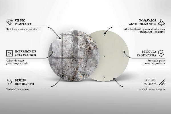 Unterlage für Kerzen Steintextur