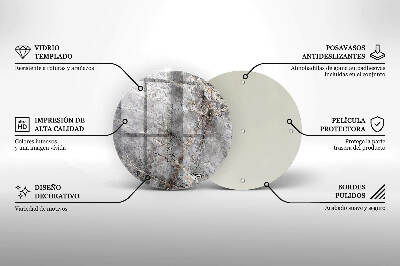 Unterlage für Kerzen Steintextur