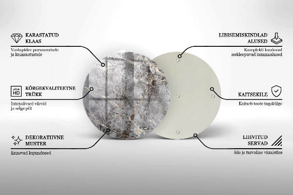 Unterlage für Kerzen Steintextur
