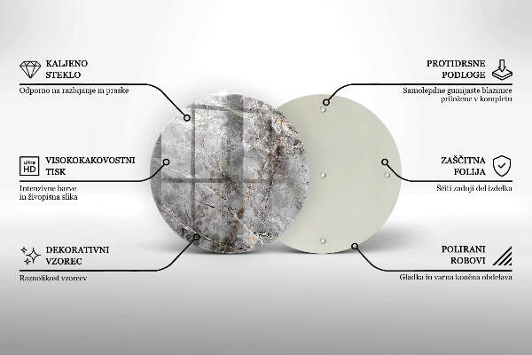 Unterlage für Kerzen Steintextur