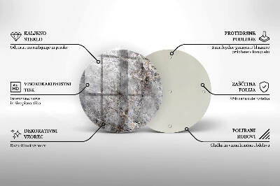Unterlage für Kerzen Steintextur