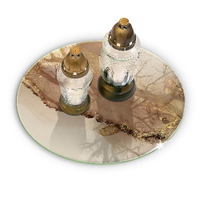 Grabkerzen Unterlage Abstraktes Gold