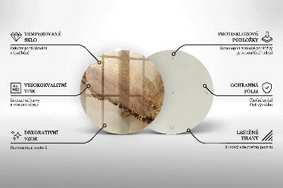 Grabkerzen Unterlage Abstraktes Gold