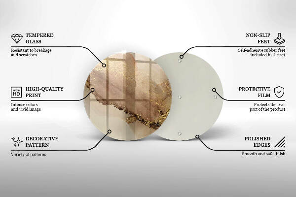 Grabkerzen Unterlage Abstraktes Gold