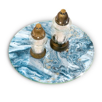 Unterlage für Kerzen Struktur mit Gold