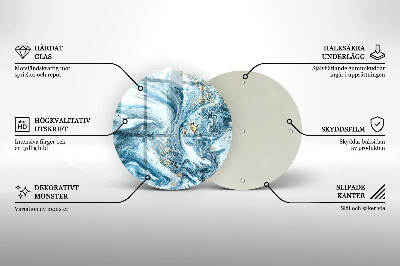 Unterlage für Kerzen Struktur mit Gold