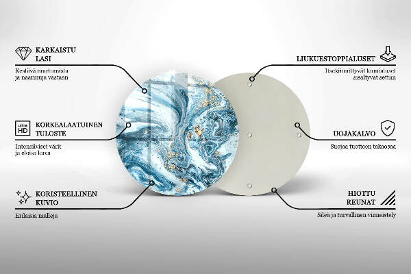 Unterlage für Kerzen Struktur mit Gold