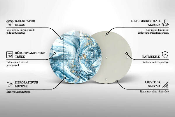 Unterlage für Kerzen Struktur mit Gold