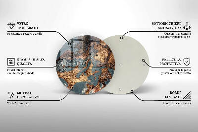 Grabkerzen Unterlage Goldene Felsformation