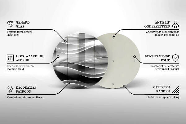 Unterlage für Kerzen Abstrakte, sanfte Linien