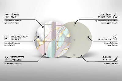 Grabkerzen Unterlage Pastellfarbener Marmor