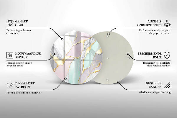 Grabkerzen Unterlage Pastellfarbener Marmor