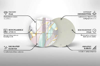 Grabkerzen Unterlage Pastellfarbener Marmor