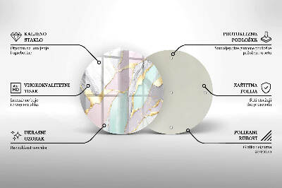 Grabkerzen Unterlage Pastellfarbener Marmor
