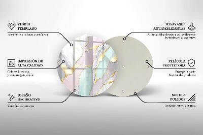 Grabkerzen Unterlage Pastellfarbener Marmor