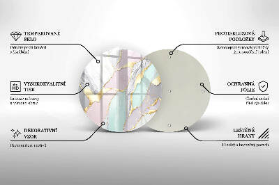Grabkerzen Unterlage Pastellfarbener Marmor