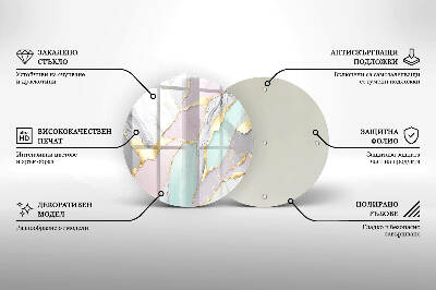Grabkerzen Unterlage Pastellfarbener Marmor