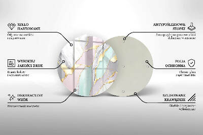 Grabkerzen Unterlage Pastellfarbener Marmor