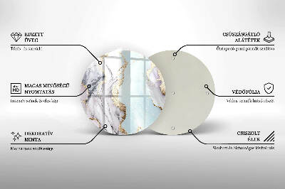 Unterlage für Kerzen Pastellfarbener Marmor