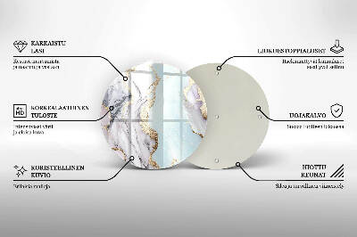 Unterlage für Kerzen Pastellfarbener Marmor