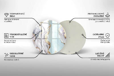 Unterlage für Kerzen Pastellfarbener Marmor