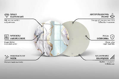 Unterlage für Kerzen Pastellfarbener Marmor