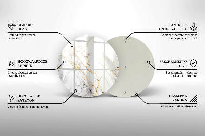 Grabkerzen Unterlage Heller Marmor mit Gold