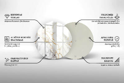 Grabkerzen Unterlage Heller Marmor mit Gold