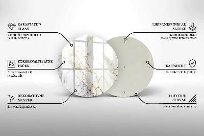 Grabkerzen Unterlage Heller Marmor mit Gold