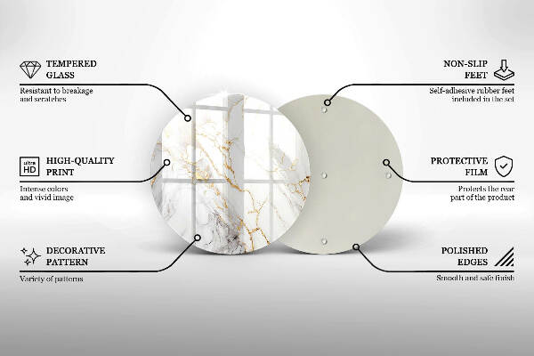 Grabkerzen Unterlage Heller Marmor mit Gold