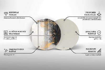 Unterlage für Kerzen Abstraktion mit Gold