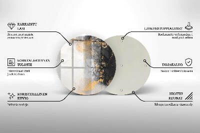 Unterlage für Kerzen Abstraktion mit Gold