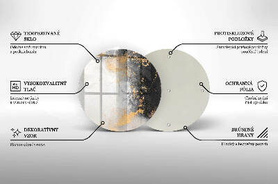 Unterlage für Kerzen Abstraktion mit Gold