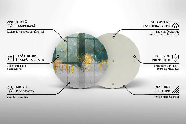 Grabkerzen Unterlage Abstraktion mit Gold