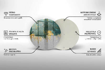 Grabkerzen Unterlage Abstraktion mit Gold