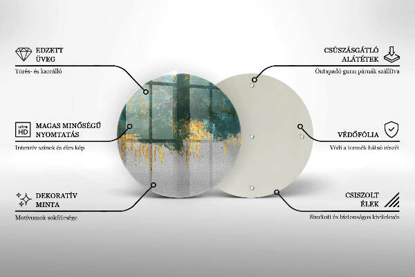 Grabkerzen Unterlage Abstraktion mit Gold