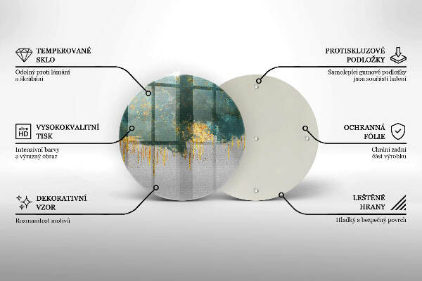 Grabkerzen Unterlage Abstraktion mit Gold