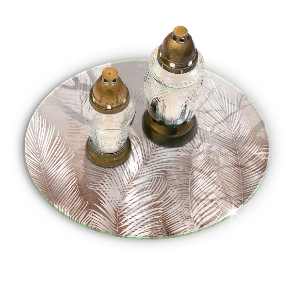 Unterlage für Kerzen Boho-Laubvegetation