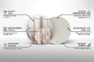 Unterlage für Kerzen Boho-Laubvegetation