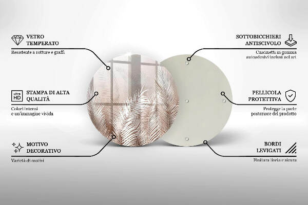 Unterlage für Kerzen Boho-Laubvegetation