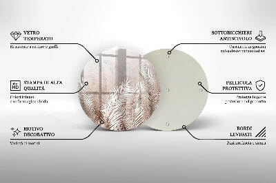 Unterlage für Kerzen Boho-Laubvegetation