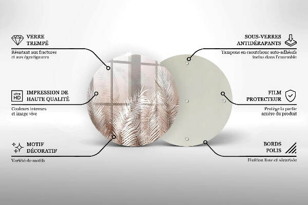Unterlage für Kerzen Boho-Laubvegetation