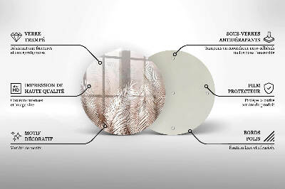 Unterlage für Kerzen Boho-Laubvegetation