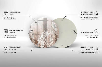Unterlage für Kerzen Boho-Laubvegetation