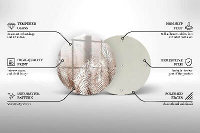 Unterlage für Kerzen Boho-Laubvegetation