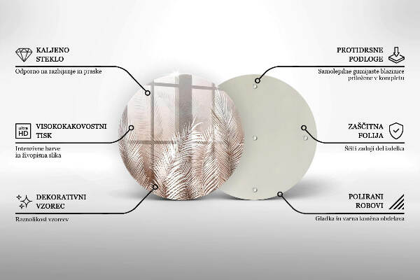 Unterlage für Kerzen Boho-Laubvegetation